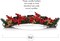 Ornativity Christmas Décor Candle Holder – Xmas Themed Candle Holder Centerpiece Decorations with Red and Gold Berries and Evergreens